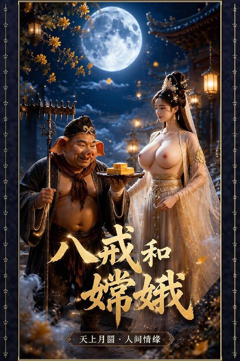 八戒和嫦娥 猪八戒月夜探广寒极品嫦娥主动拥抱求用力海报