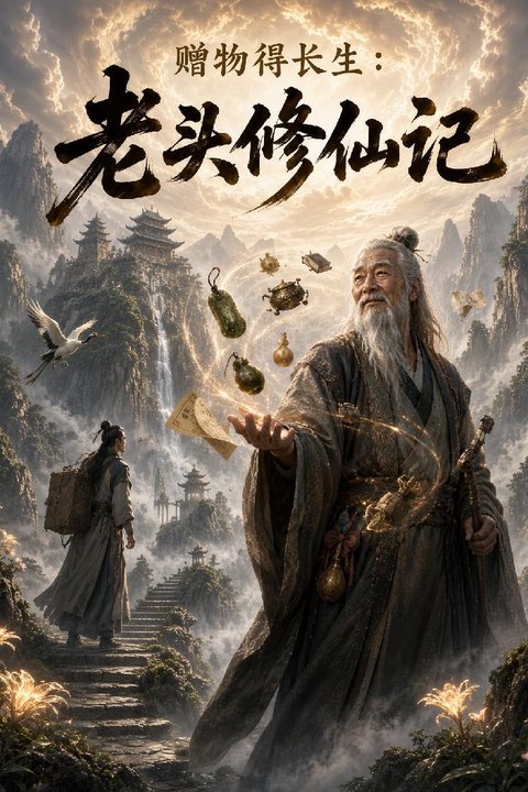 赠物得长生 老头修仙记 献身SSS级师父万倍暴击海报